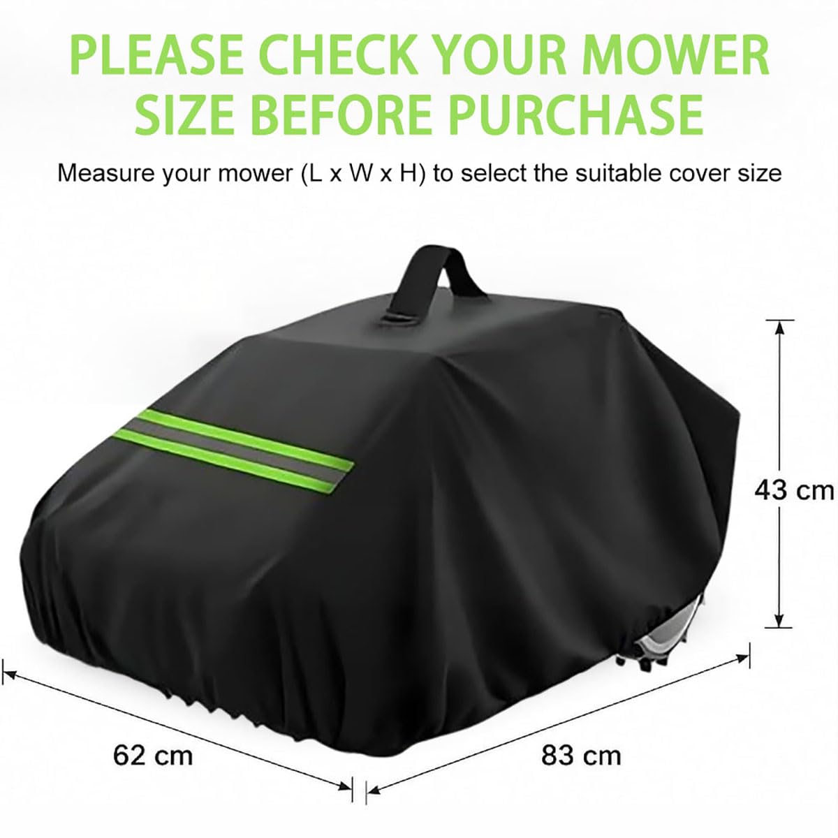 Funda para Robot Cortacésped para Greenworks Tools Optimow 7, Cubierta Protectora Impermeable Oxford 600D con Cordón
