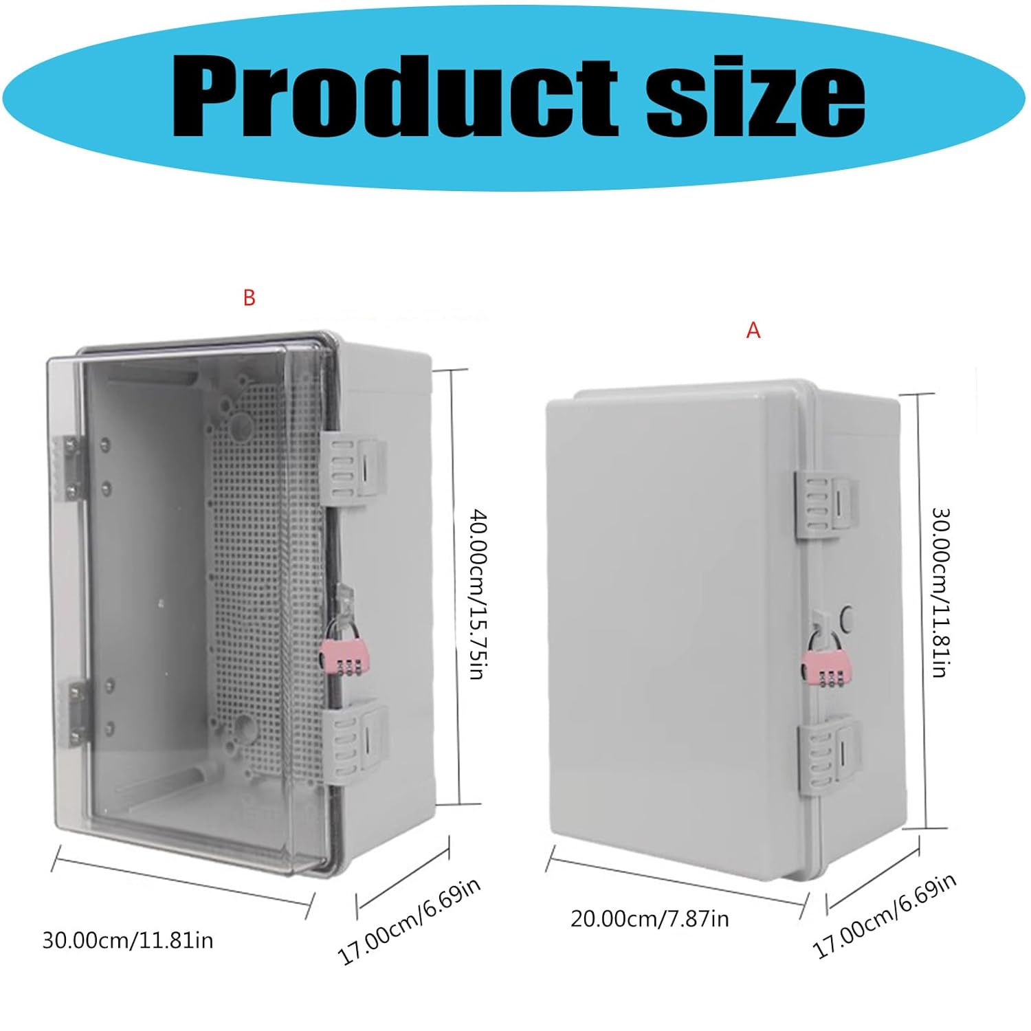 Waterproofed Electrical Box Lockable Design for Outdoor Use ABS Construction Protects Against Rain Dusts Patios Outlet Box