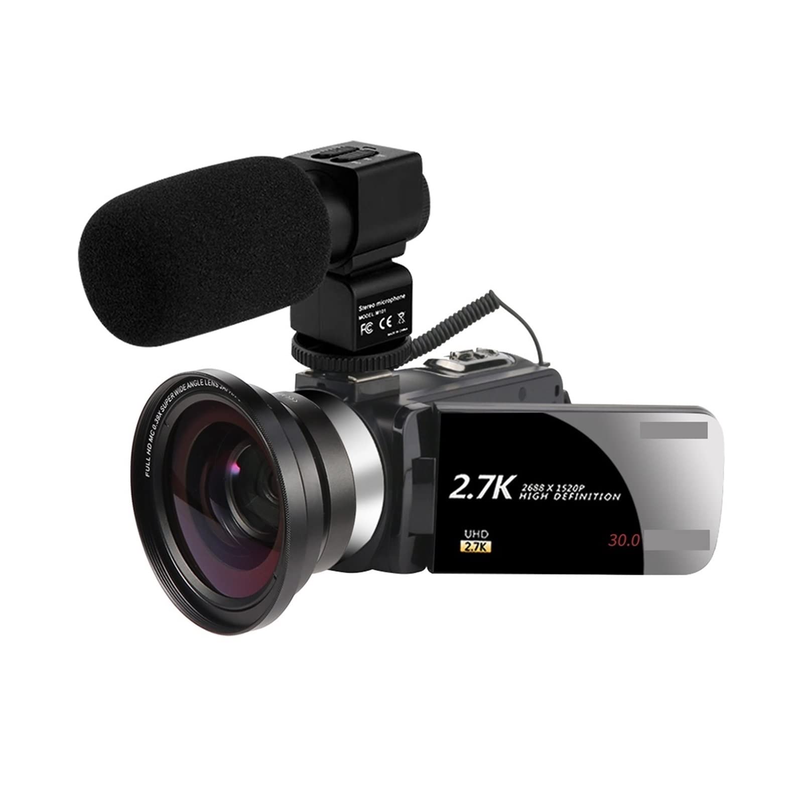Videocámara, 16X Zoom videocámara portátil Uso doméstico 1080P Digital Vlog Video Recorder cámaras al Aire Libre for fotografía Blogger Webcam Cámara de vlogging(No SD Card,NA-U600-LT)