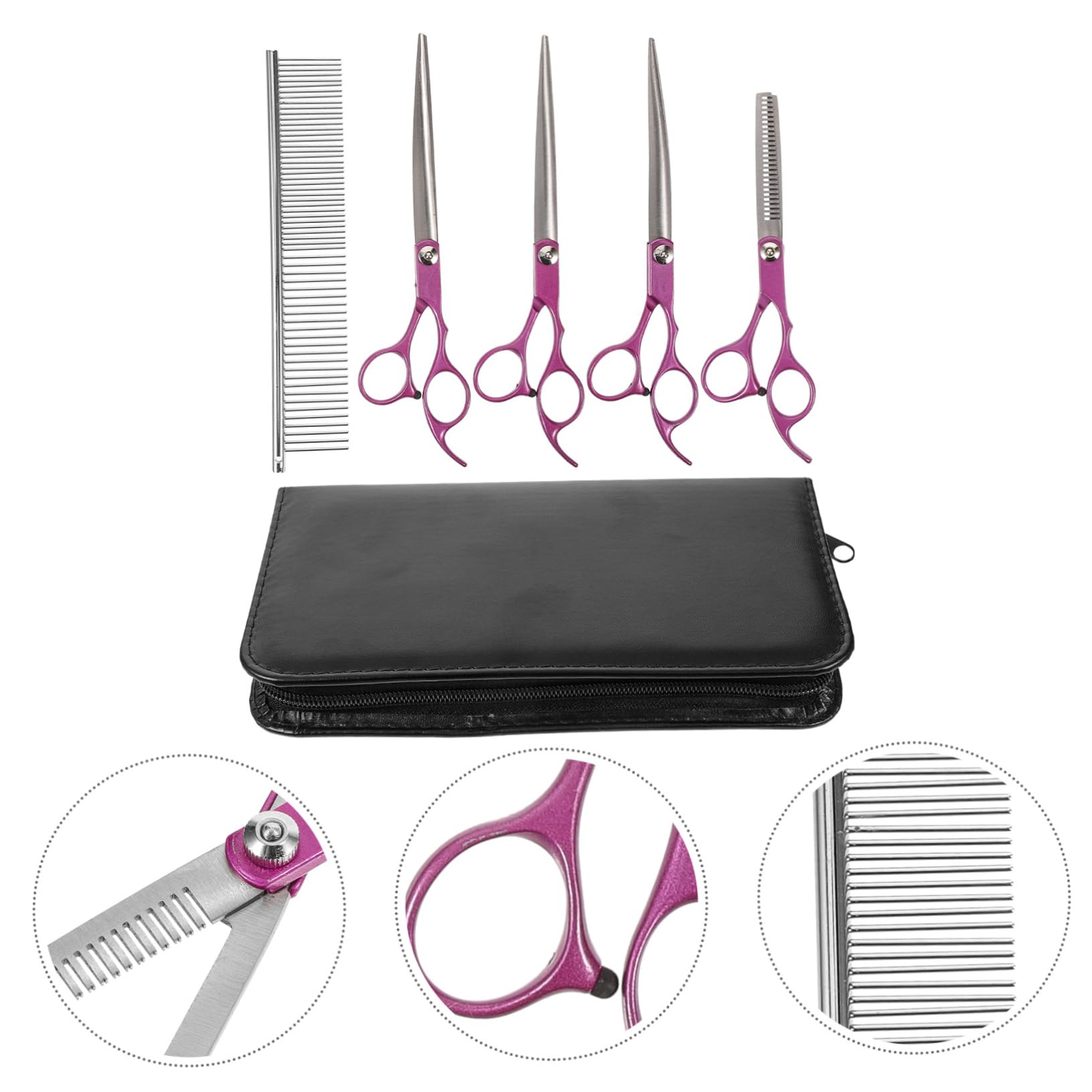 Levemolo 7.0 Pet Grooming Scissor Set Dog and Cat Hair Trimmer Multi-functional Scissor Kit