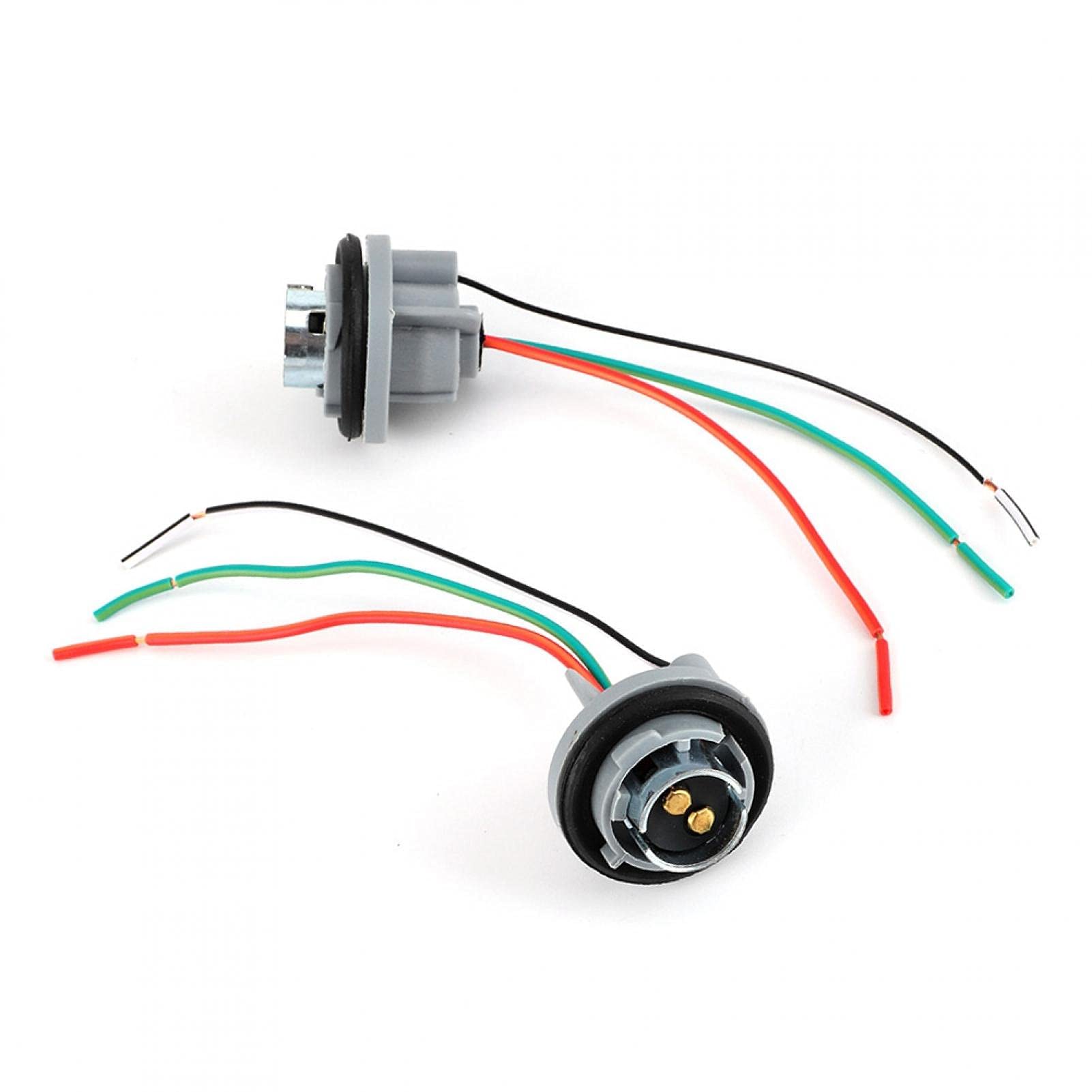 Connettore presa luce freno, 12V-24V BAY15D/1157 Base adattatore portalampada con nucleo in ferro Connettore presa cablaggio Spina per freno/stop/indicatore di direzione