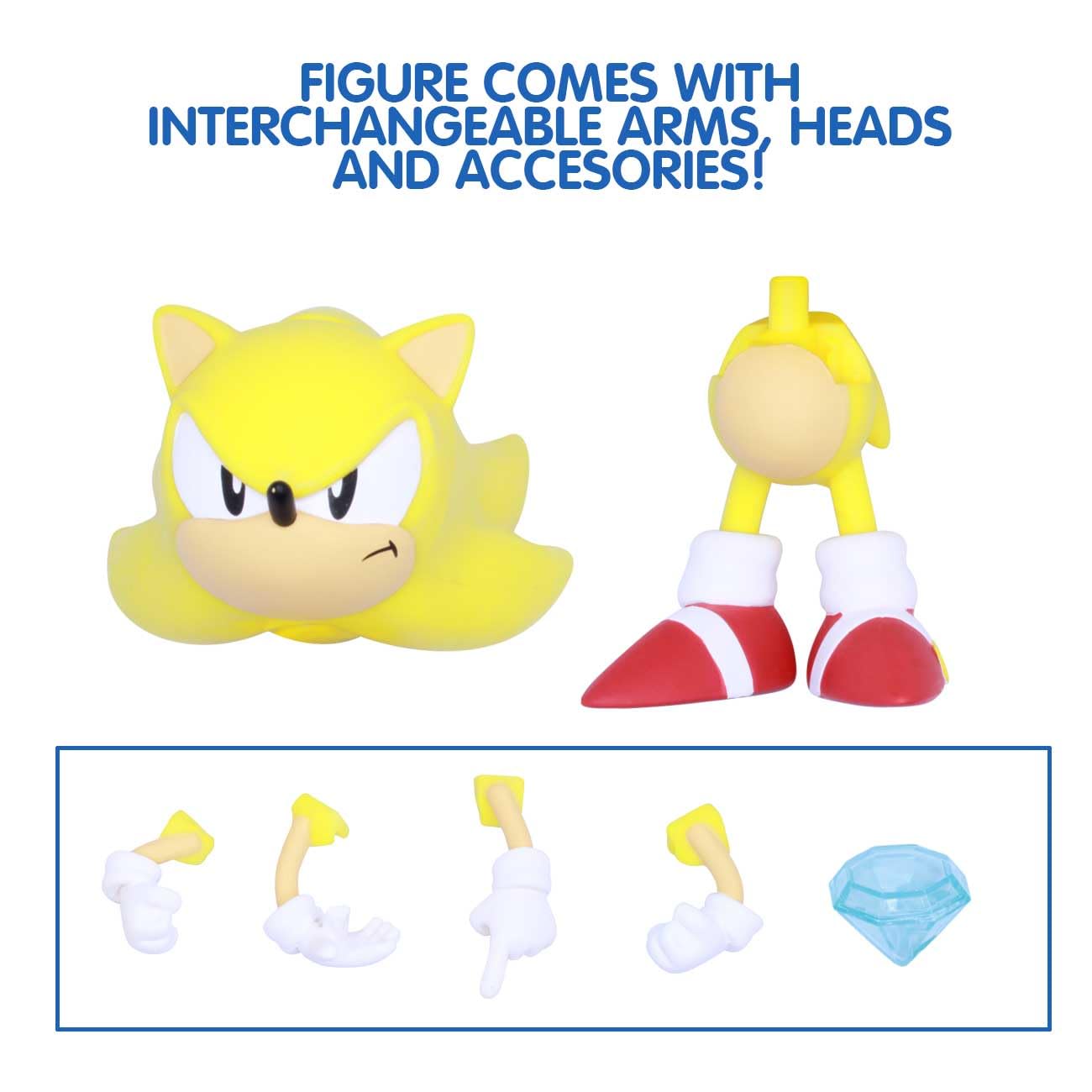 Just Toys LLC Sonic The Hedgehog Action Figure (Super Sonic Series 2)