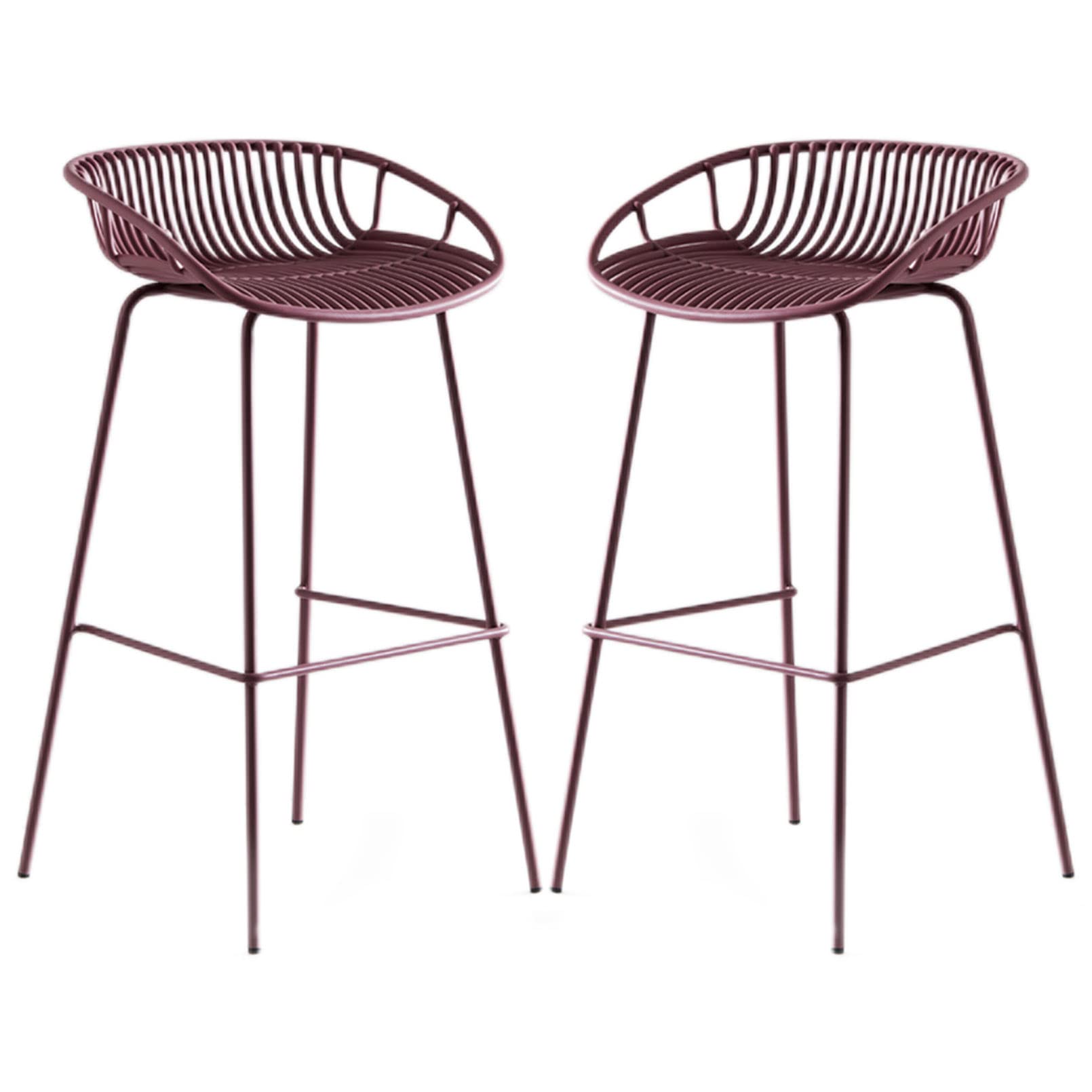 Tabouret de bar lot de 2 hauteur fixe cuisine salle à manger