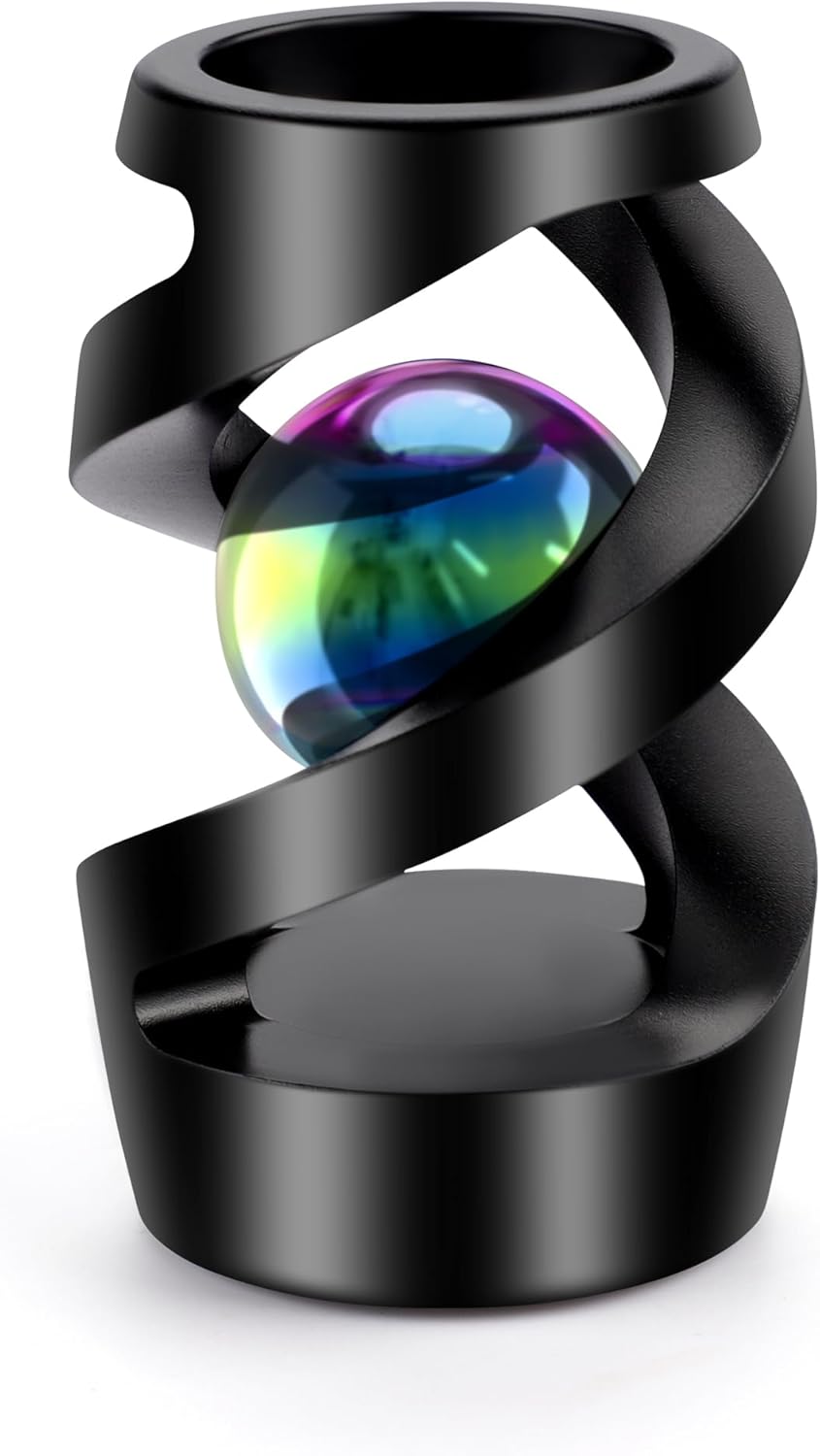 Kinetic Ball Desk Toy, Kinetic Spinning Desk Toy, Desk Fidget Toys for Office for Adults (Black)