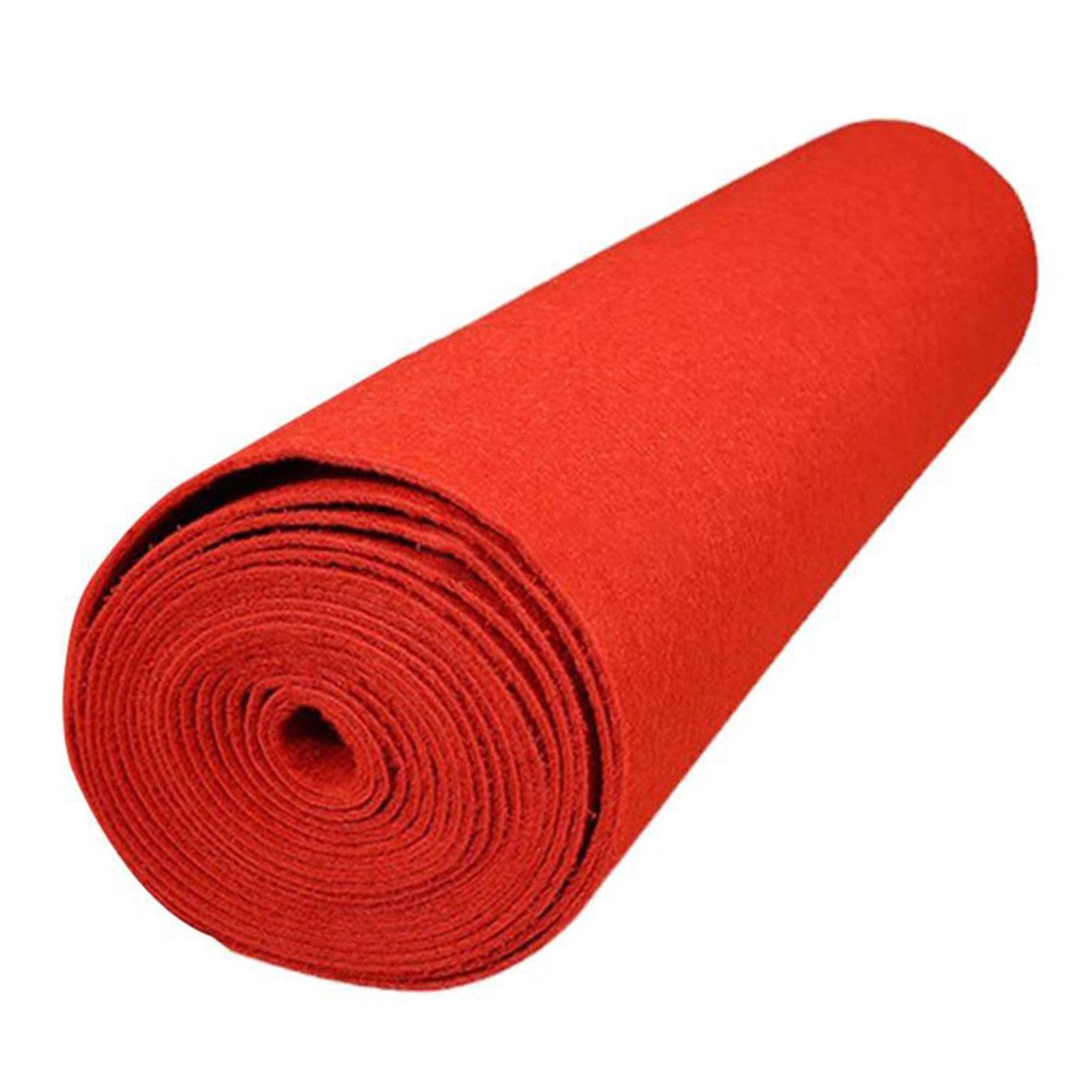 Baoblaze Roter Teppich, 1,2 Meter breit, rutschfest, tragbar, stabil, Hochzeitsteppich, roter Gangläufer für Party, Babyparty, Geburtstag, Outdoor-Dekoration, 1.2mx10m
