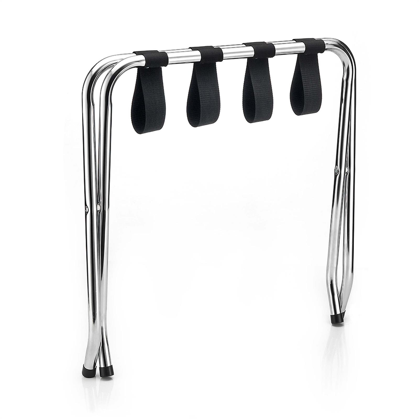 CARO-Möbel Luggage - Supporto per bagagliaio, in metallo cromato, pieghevole