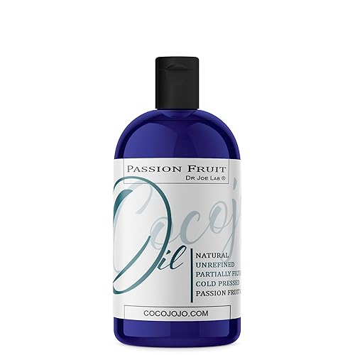 Dr Joe Lab Aceite de maracuja de maracuja virgen extra filtrado parcialmente filtrado en frío, 16 onzas, puro, natural, prensado en frío, para
