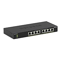 NETGEAR Switch Gigabit a 16 porte, (GS308LP) – Con 8 PoE+ a 60 W aggiornabile, montaggio su scrivania, a parete o su rack