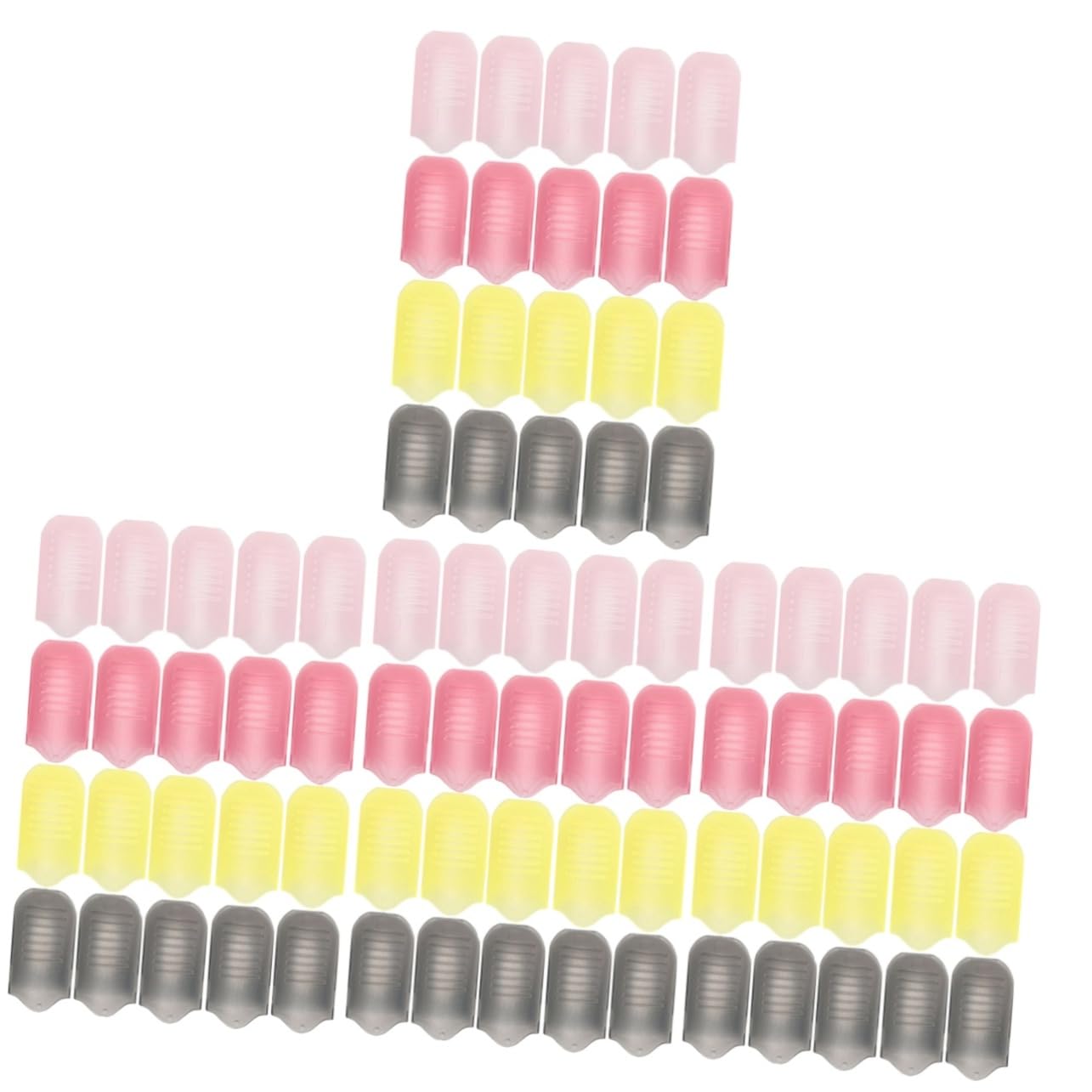 Didiseaon 4 Juegos Kit Quitaesmalte De Uñas De Cristal Tapón De Remojo De Uñas Clips De Esmalte De Uñas Herramienta De Quita Uñas Ajustable Quita Uñas De Gel Clip De Pegamento 20 Piezas * 4