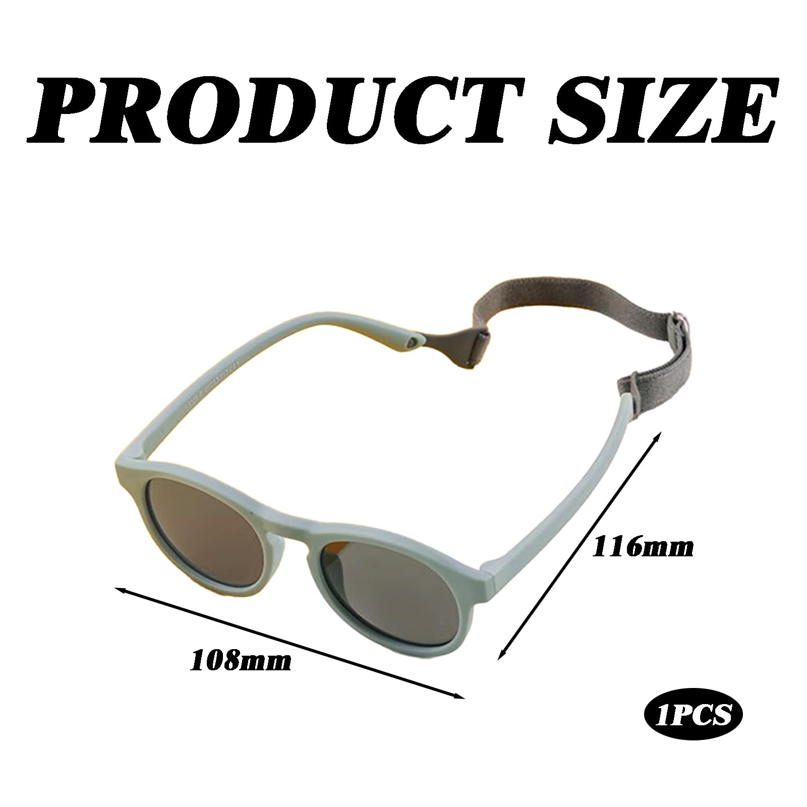 Lunettes de soleil pour bébé de 1 an, enfant fille à partir de 0-3, 6-12, 12-24, 9-36 mois, lunettes de soleil pour bébé, plage, extérieur, confortables, transparentes, protection UV