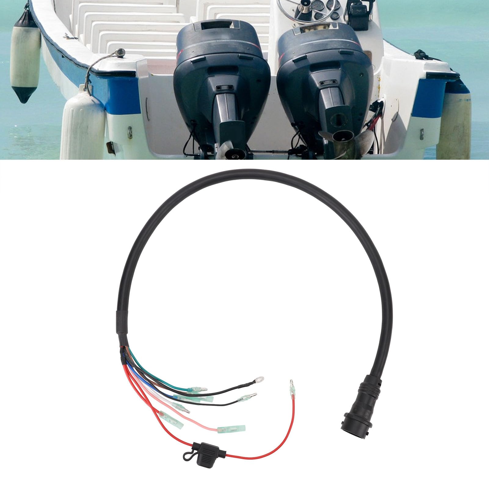 61T 82580 00 Außenbordmotor-Kabelbaum, 7-poliges Ersatzkabelbaumkabel für T25 T30 Außenbordmotor