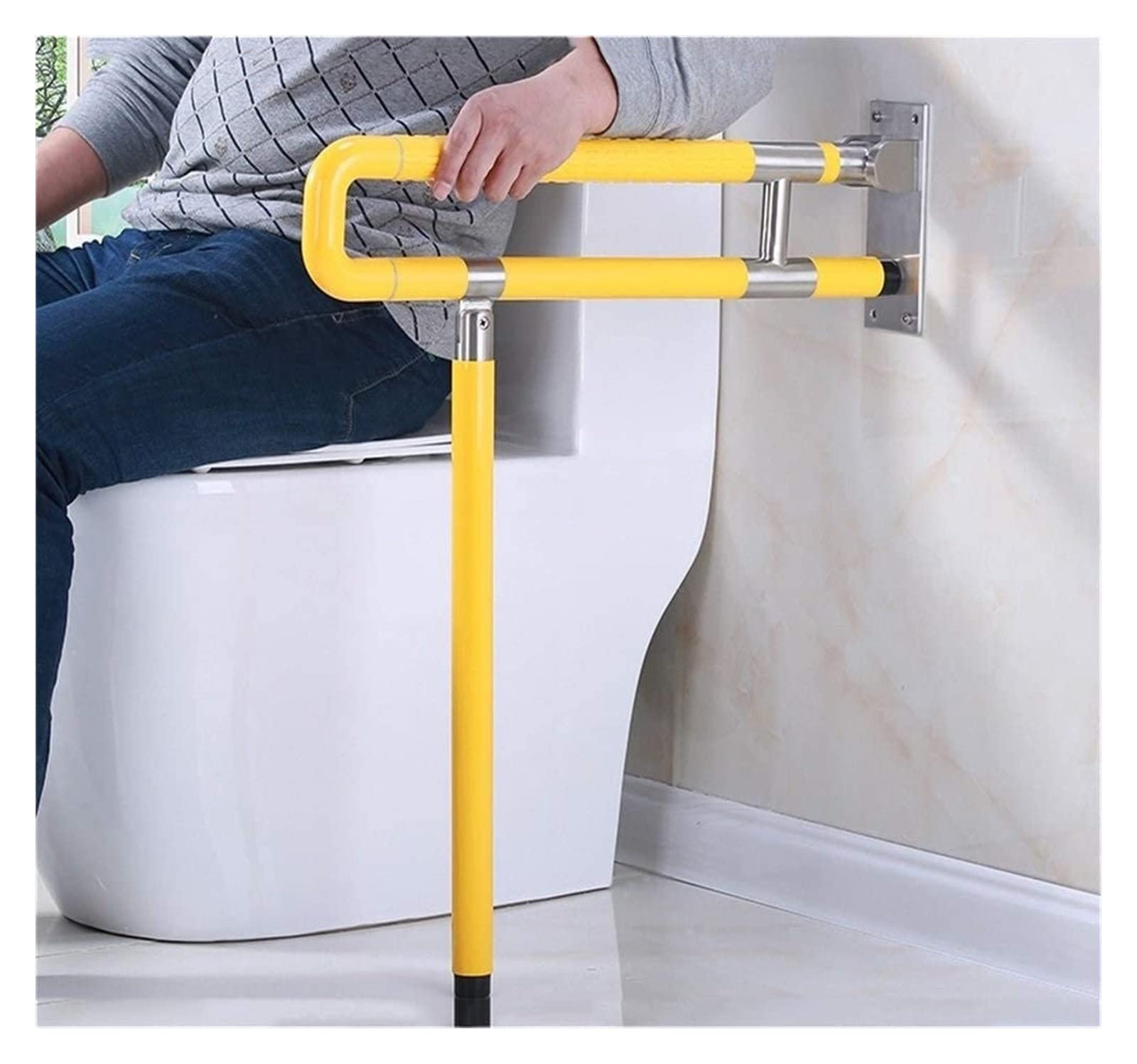 Maniglione Corrimano di sostegno di sicurezza for anziani/disabili, ventosa forte, antiscivolo, lucidato