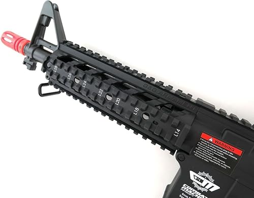 Vista 18 de G&G Airsoft CM16 TR16 M4 Caja de cambios de metal completo de alto rendimiento Rifle AEG de 0.236 in con RAS y grúa integrados, máquina de combate