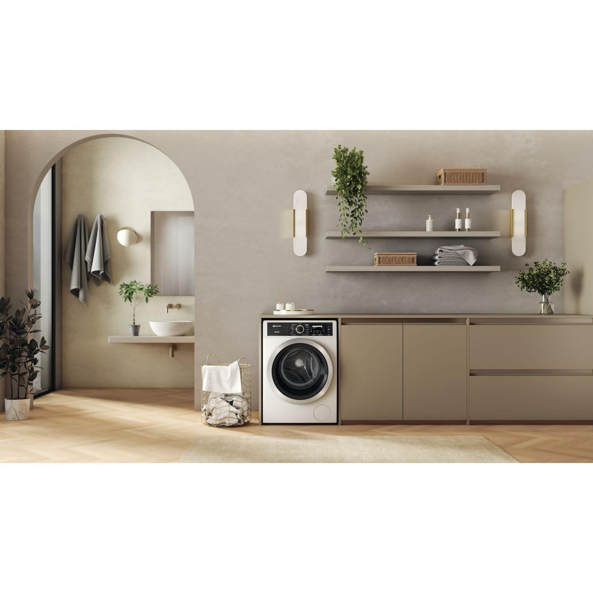 Bauknecht - B8X 89ADE SILENCE DE Frontlader-Waschmaschine - 8 kg Kapazität - GentlePower, AutoDose, Extra Leise - Energieklasse A - 84,5 x 60,7 x 59,9 cm - Weiss