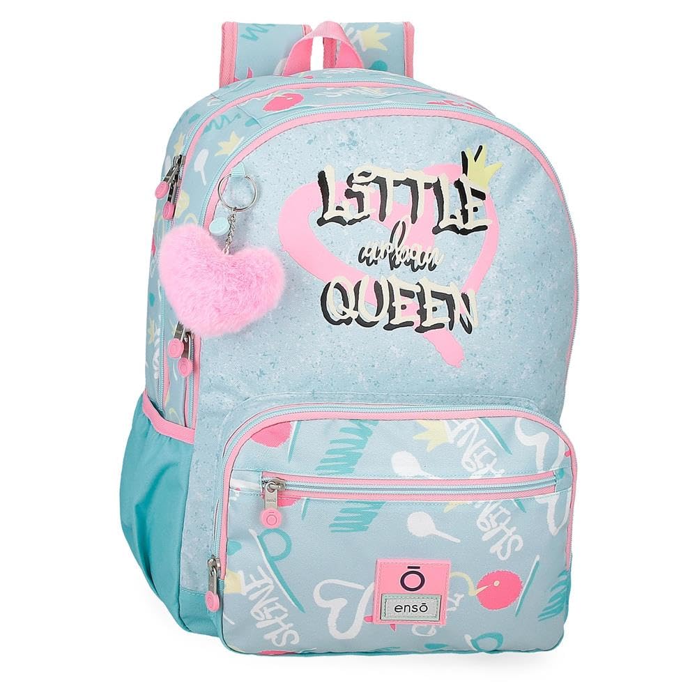Enso Little Urban Queen Mochila Escolar Adaptable a Carro Azul 32x44x17 cms Poliéster