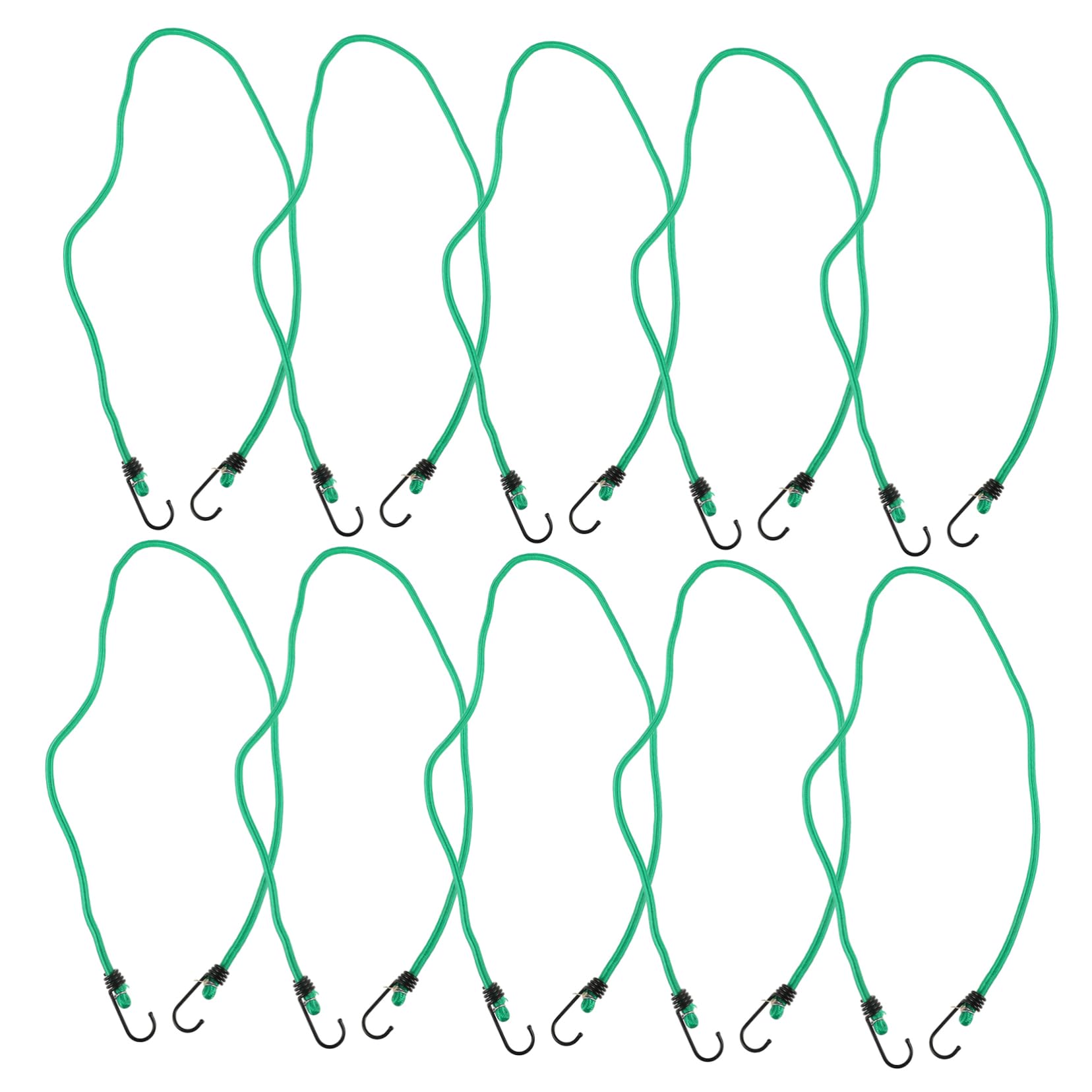 INOOMP 10pezzi Corda Elastica Multiuso per Esterni di Corda Elastica per Legare Borse da Campeggio con Ganci Fascia per Valigie e Tende