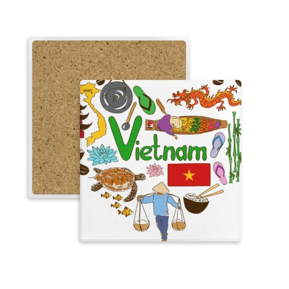 Dessous de verre Vietnam pierre absorbante dessous de plat tasse et porte-boisson cadeau