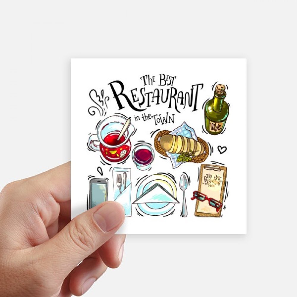 Autocollants Le Meilleur Restaurant de 10cm, lot de stickers décoratifs muraux