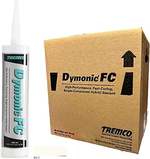 Tremco White Dymonic FC High-Performance, Fast-Curing, Single-Component, Hybrid Sealant (960806-323), Case of 30