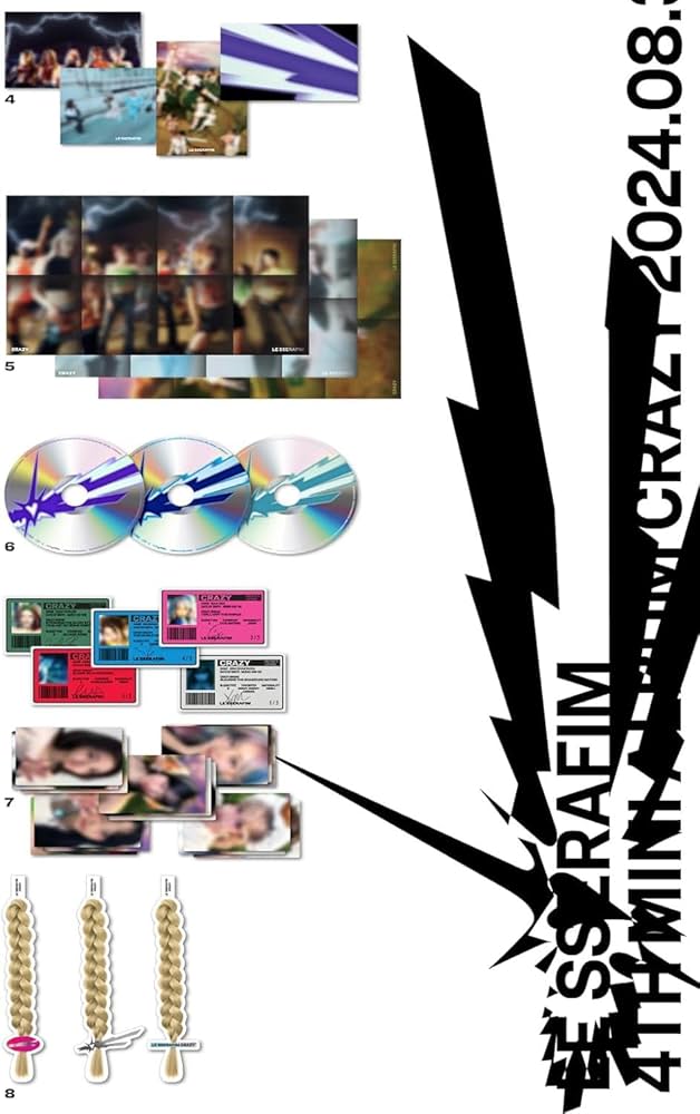 Amazon.com: LE SSERAFIM Crazy 4th Mini Album+Store Gift (2024