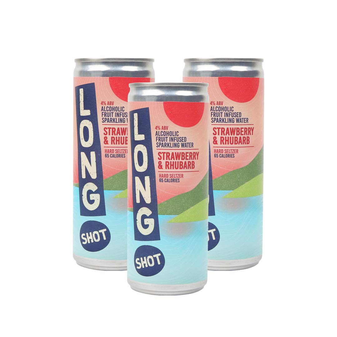 Buy Long Hard Seltzer Strawberry & Rhubarb 4 Alcoholic Sparkling