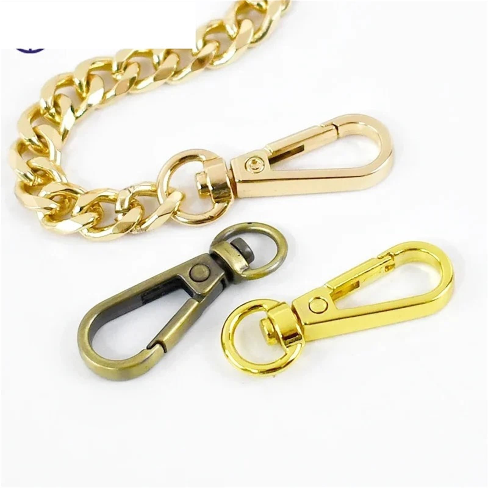 Ganchos De Metal Giratorio 5-30Pcs 8mm Bag Strap Metal Buckle Carabiner Keychain Swivel Lobster Clasp Webbing Belt Snap Hook DIY(Colored,8x38mm-30Pcs)