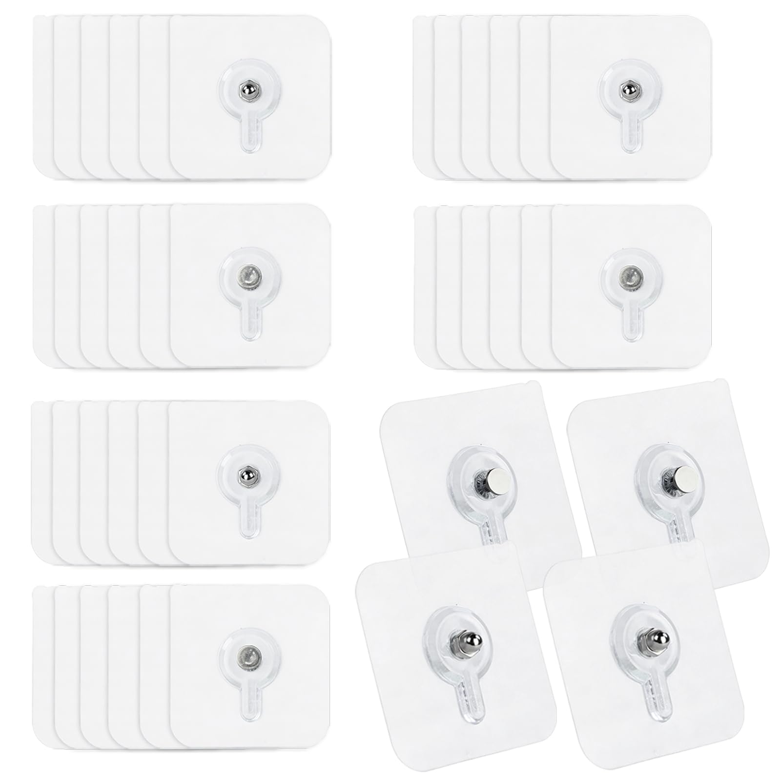 Photo 1 of 40 PCs Wall Hangers Without Nails, 2 Types Adhesive Hooks for Hanging?Hooks & Screw? Picture Hangers Without Nails, No Nail Picture Hangers, Adhesive Picture Hangers for Multiple Use, No Drill Needed