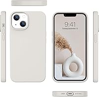 Vista 8 de Telaso Funda para iPhone 13, silicona líquida de goma de gel suave para iPhone 13, funda delgada con forro de microfibra a prueba de golpes, fundas