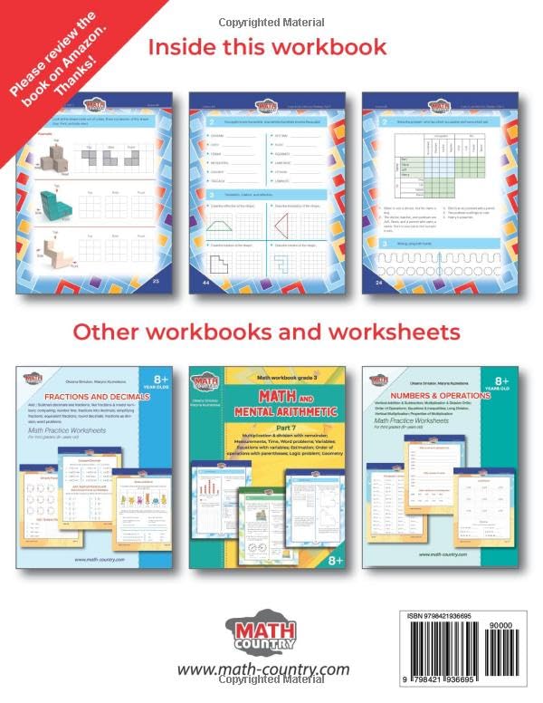 Logic workbook (11-14 yo). Logic and out-of-the-box thinking. Part 3: Area, coordinate plane, problems for improving memory and spatial orientation; ... creative thinking (Logic Puzzles Workbook) image 3