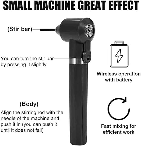 Miniatura 2 de Tatuaje Pigmento Maquillaje Mezclador de Tinta Eléctrica Ceja Color Suministro Herramienta Agitador Máquina 100 Varillas Mezcladoras Set