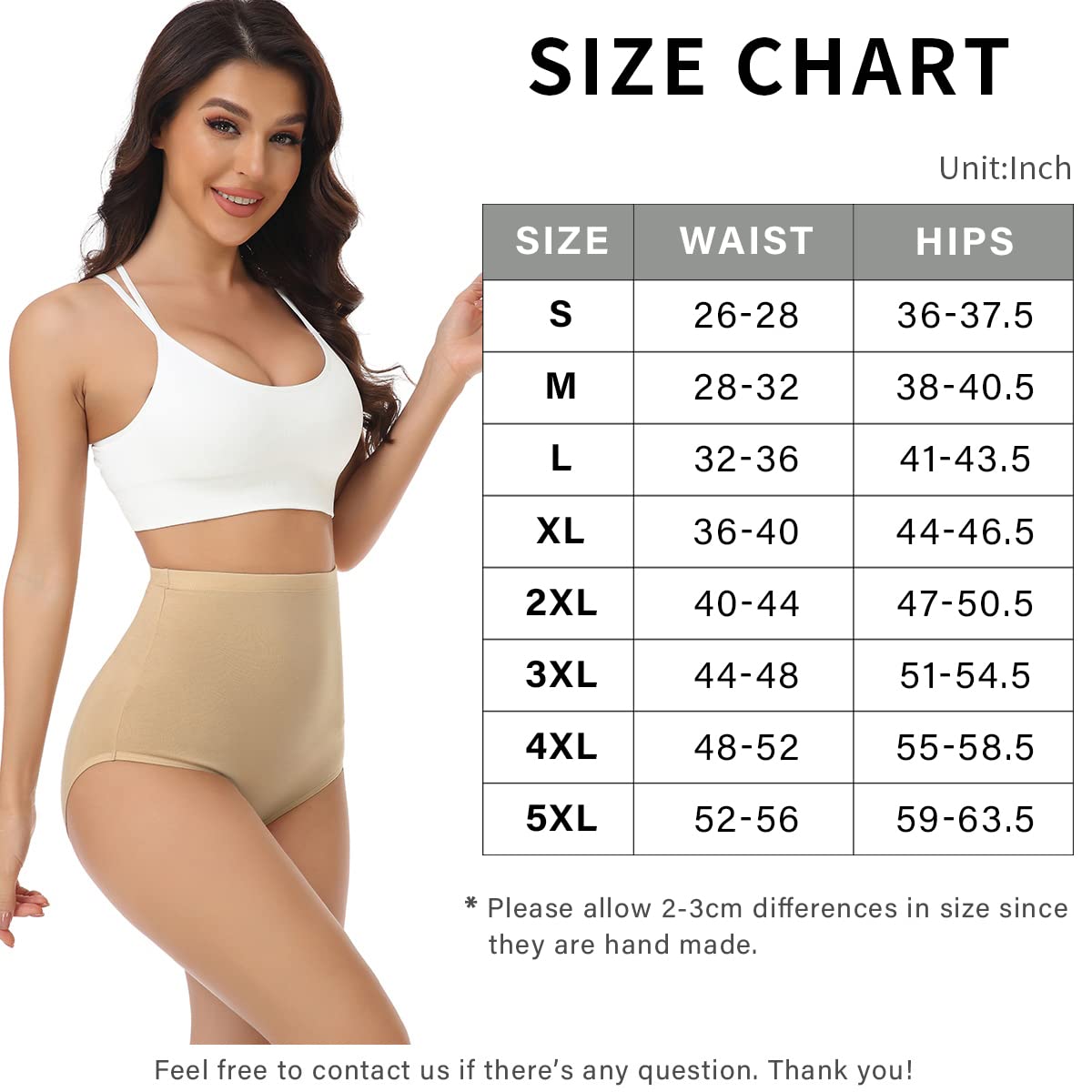 wirarpa Mutande Donna Cotone Vita Super Alta Slip Donna Mutantina Elastiche Culotte Piena Copertura Pacco da 4