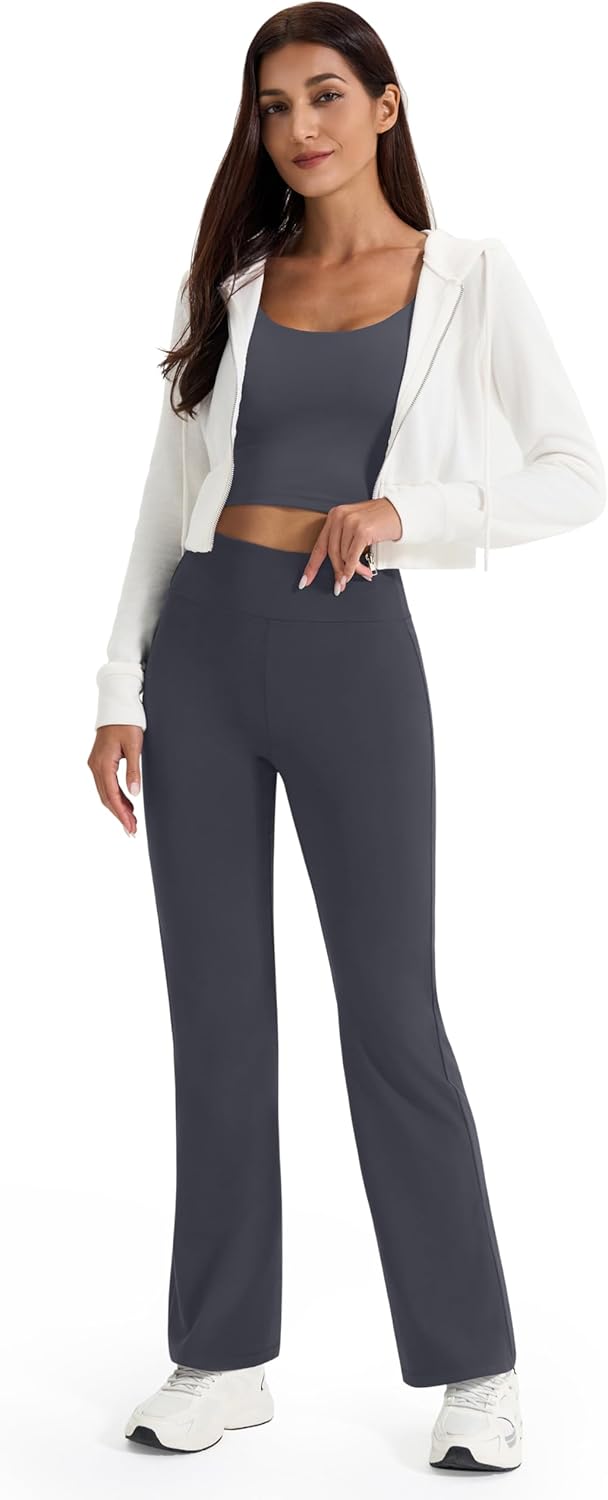 AFITNE Women's Yoga Dress Pants High Waist Pull On Work Pants 2025 Stretchy Office Casual Slacks - Image 6
