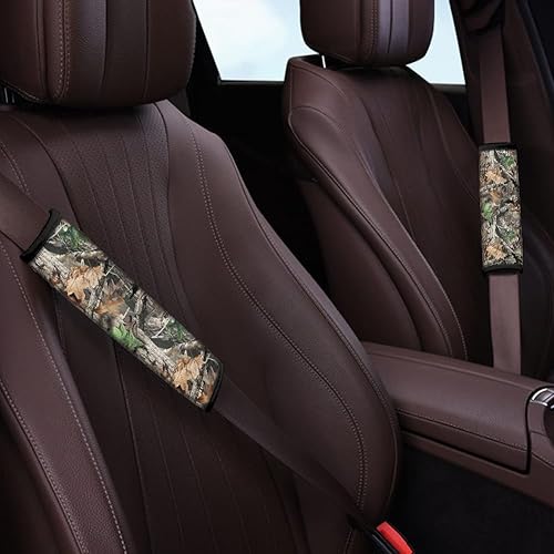 Miniatura 3 de LedBack Funda para cinturón de seguridad de automóvil con estampado de camuflaje, almohadillas para cinturón de seguridad de hombro, almohadilla