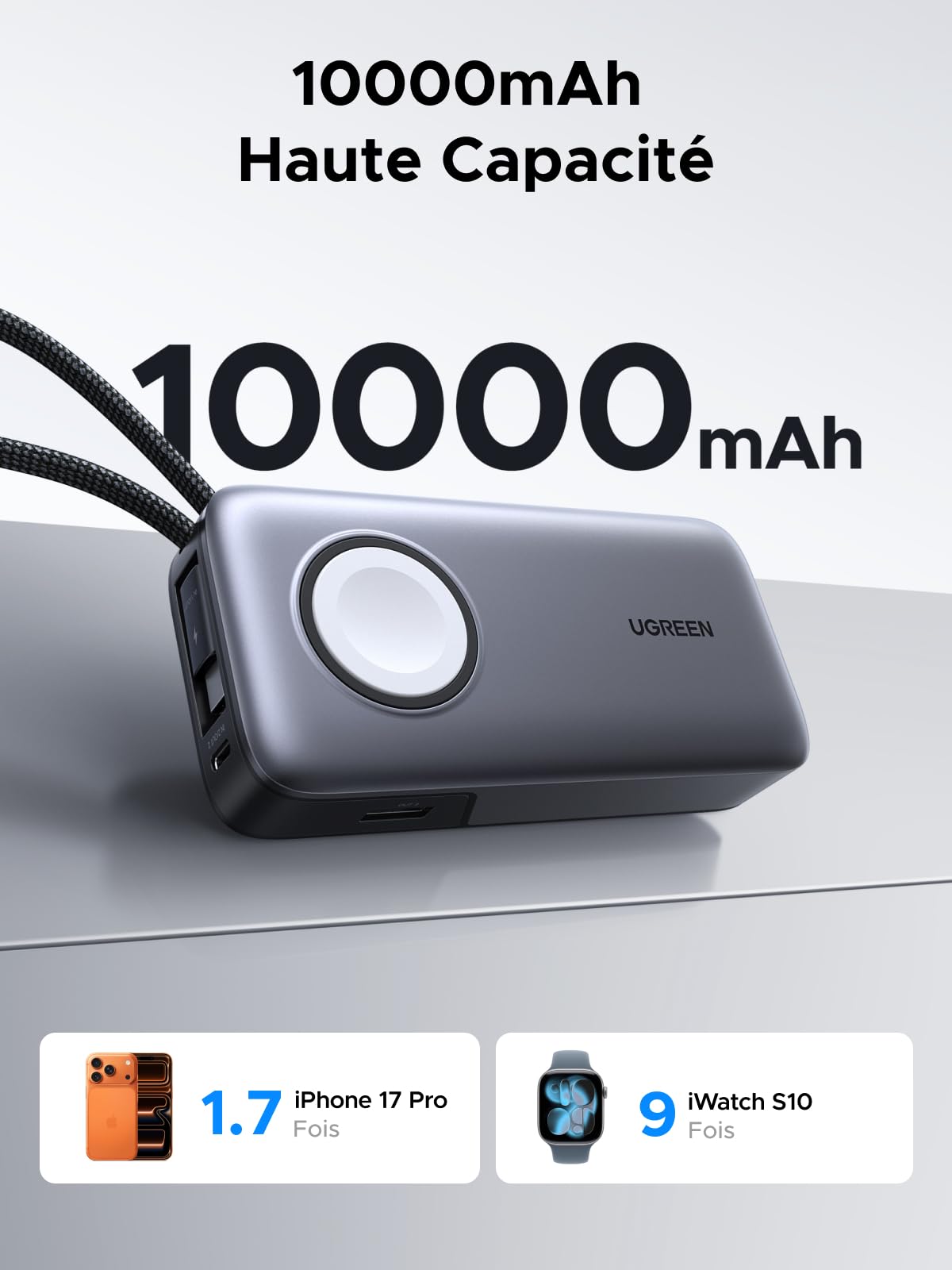 UGREEN Nexode 30W Batterie Externe 10000mAh Power Bank Charge Rapide