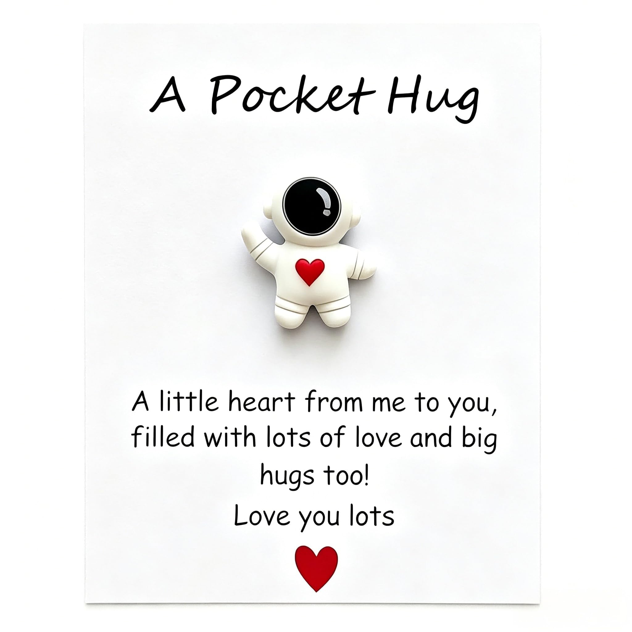 Muiltvoe Astronaut Space Gift - Cute Pocket Hug with Inspiring Message Card, Emotional Support Encouragement Positivity Gift for Friends, Lovers, Children (Birthday Valentine‘s Christmas)
