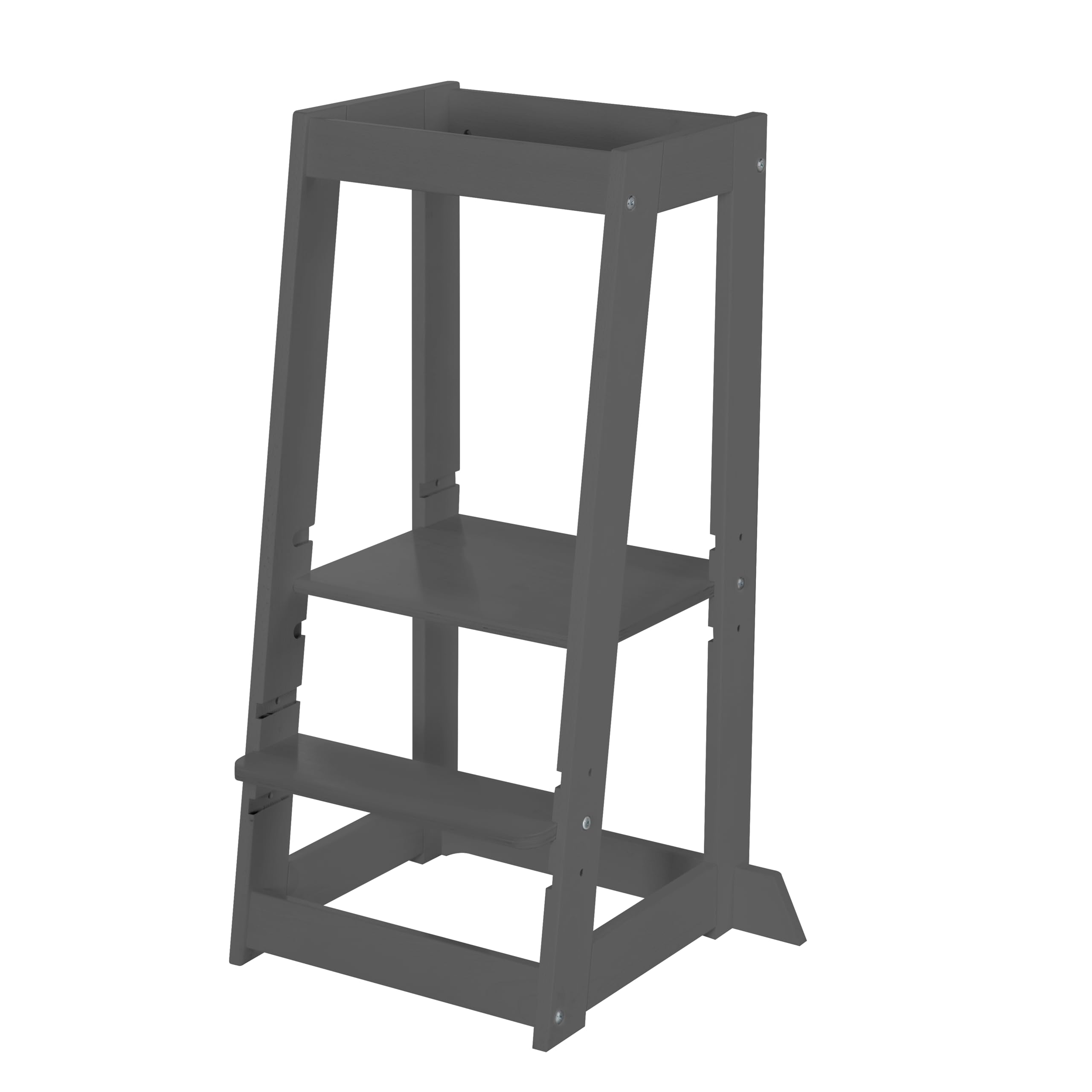 roba Tour d'Apprentissage Montessori - Marchepied sûr pour les Enfants - Idéal comme Aide de Cuisine - Supporte jusqu'à 80 kg - Bois Certifié FSC - Anthracite