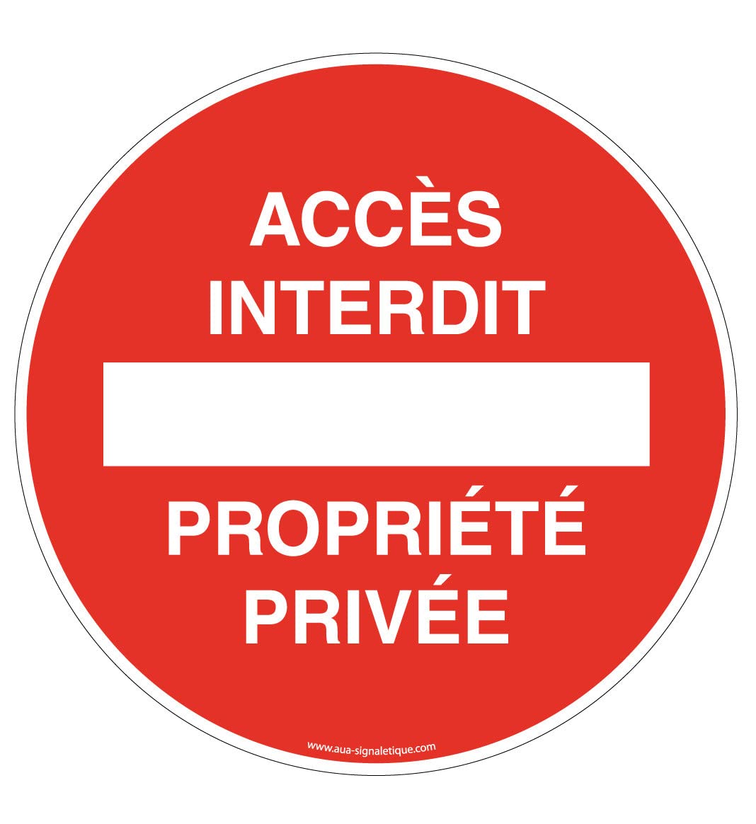 AUA SIGNALETIQUE - Panneau Octogonal Propriété Privée Attention Chien