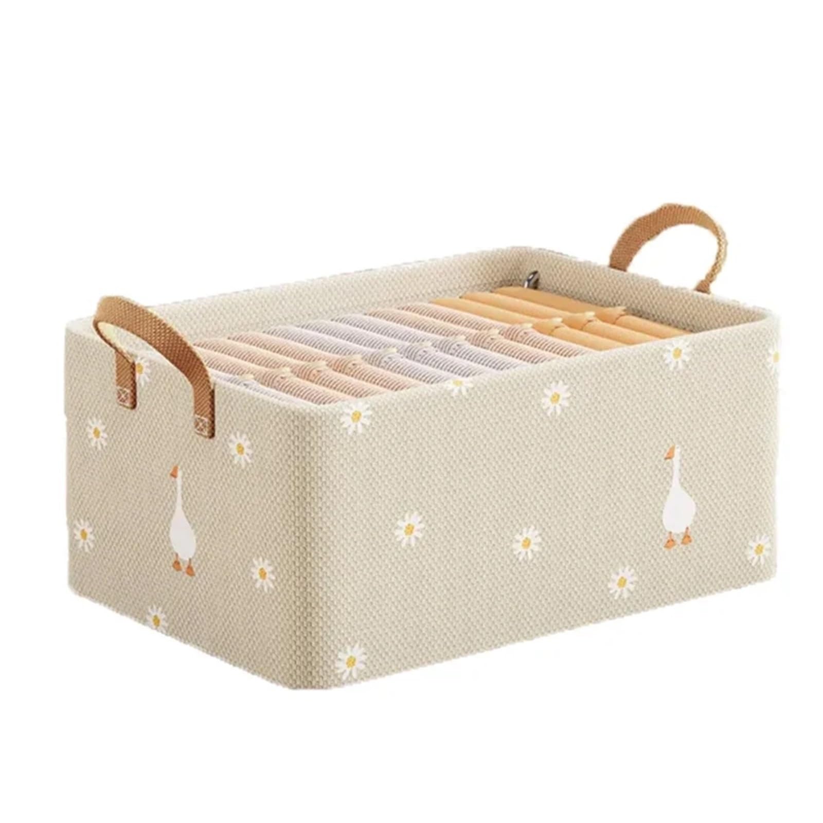 MRKU Boîte de Rangement pour sous-vêtements, Chaussettes et Soutiens-Gorge, Lavable, 47 x 28 x 20 cm, en Tissu d'ameublement