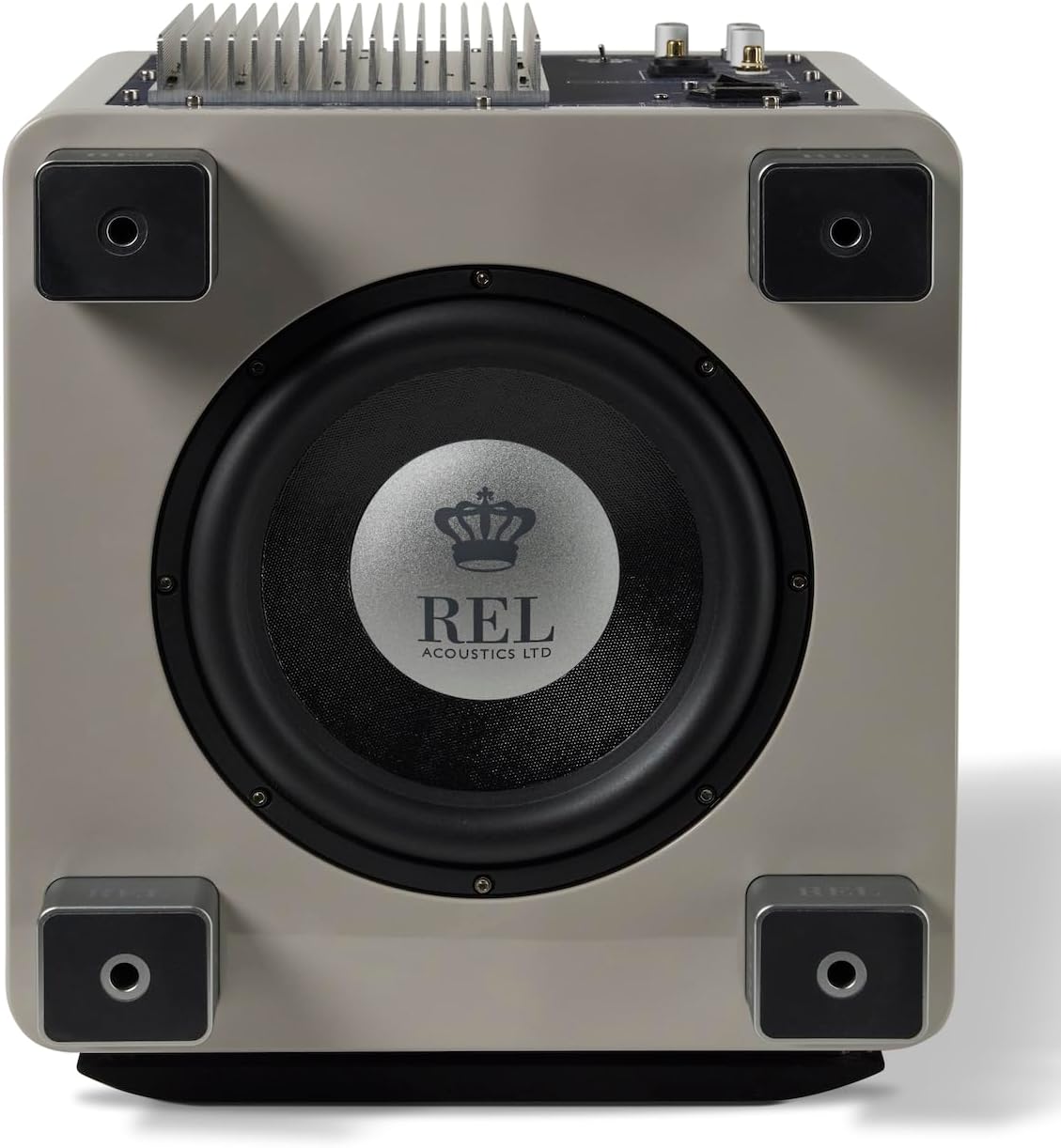 REL T/9x Subwoofer rear panel with input connections