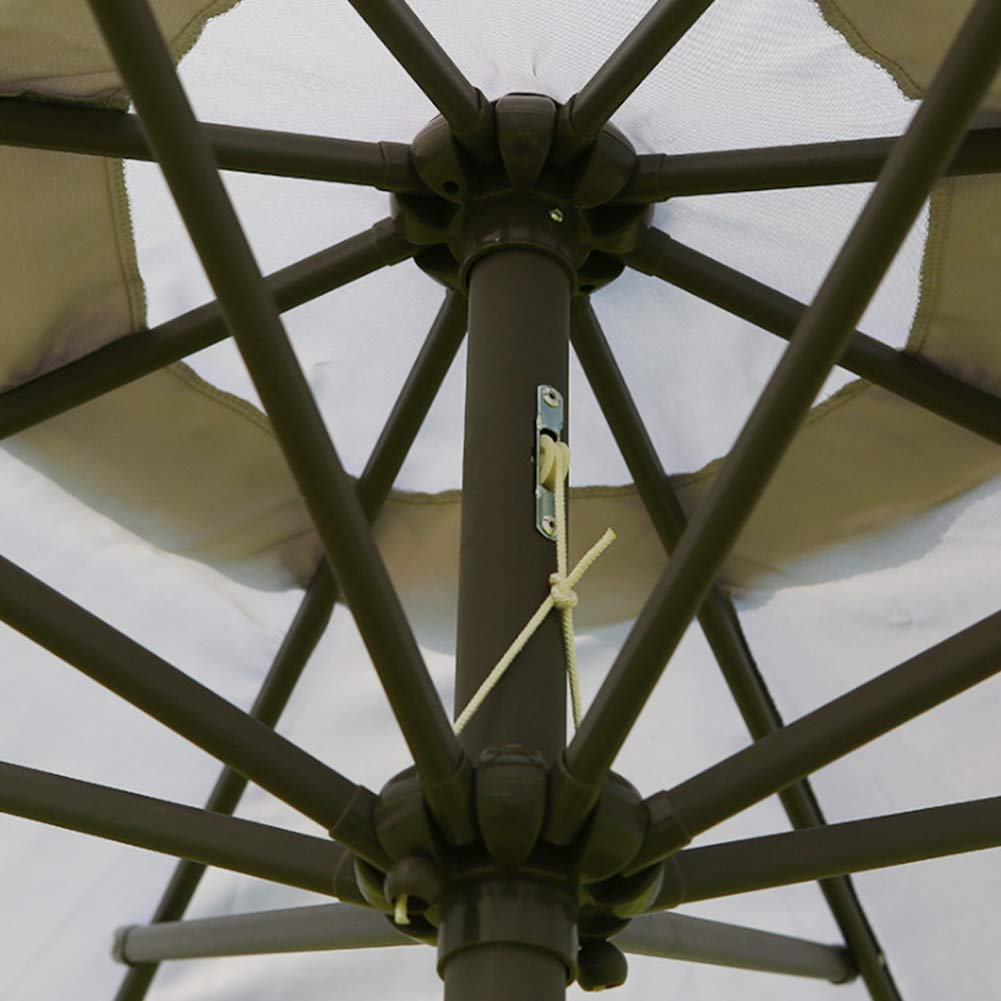 Parasol ogrodowy z korbą aluminiową 2,7 m, parasol z uchylnym baldachimem, w wersji standardowej, składany z korbką, na balkon, taras, parasol ogrodowy, osłona przeciwsłoneczna