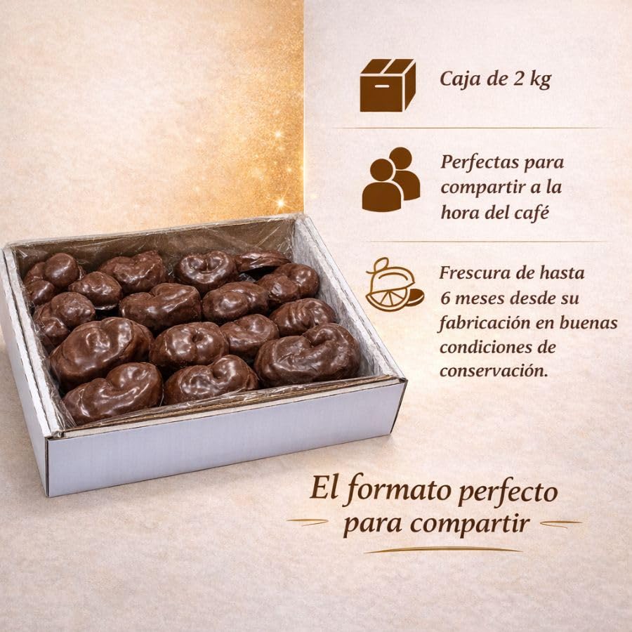 LaPasion | Palmeras de Chocolate – Palmera Tentación Deluxe | Caja 2 kg | – Hojaldre tierno con Cobertura al Cacao