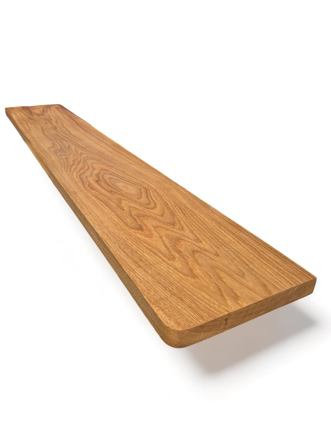 Davanzale in rovere massiccio con angoli arrotondati, 4 cm di spessore, scala oliata, angoli arrotondati, pannello in legno, tavola di quercia 110 x 20 cm)
