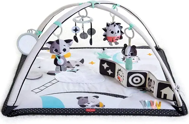 Tapis Bébé Éveil Tiny Love Black & White - 18 Activités Musicales et Interactives