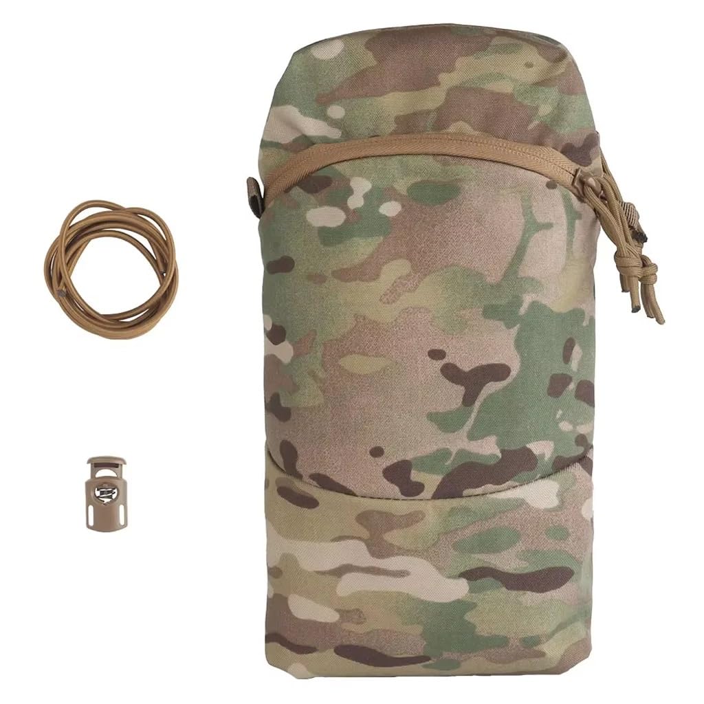 WLXW GP 12X6 Sundries Bag Tactical Hydration Molle Multi Functional Universal Storage Pouch Back Bag Hunting Plate Carrier Panel Accessory Bag For Airsoft Wargame Sport Outdoors(Cp)
