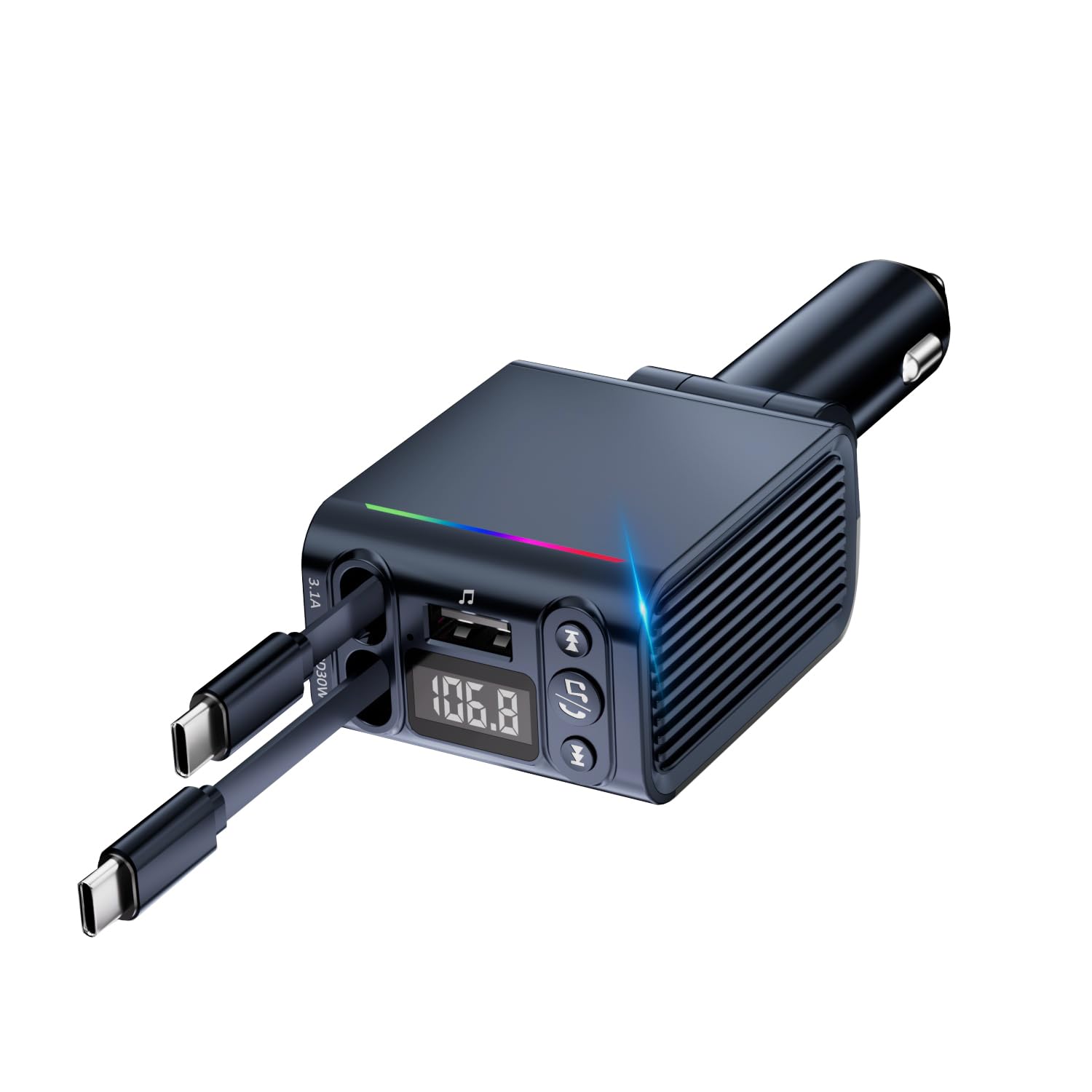 DIAWICYAR 45W FM Transmitter Bluetooth Car Adapter