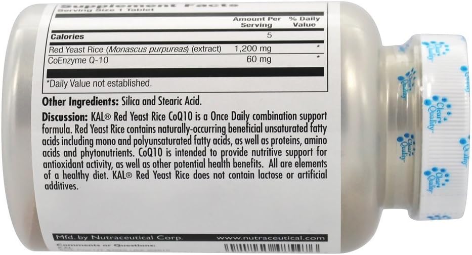 Red Yeast Rice CoQ10 Once Daily Kal 30 Tabs