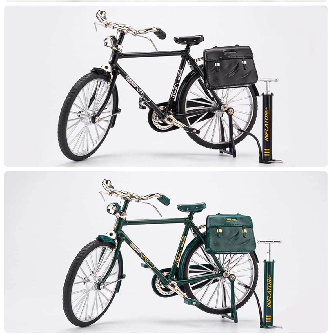 Grendly Mini Dreirad Dekoration - Metalllegierung Modell 21,3 Cm Grün