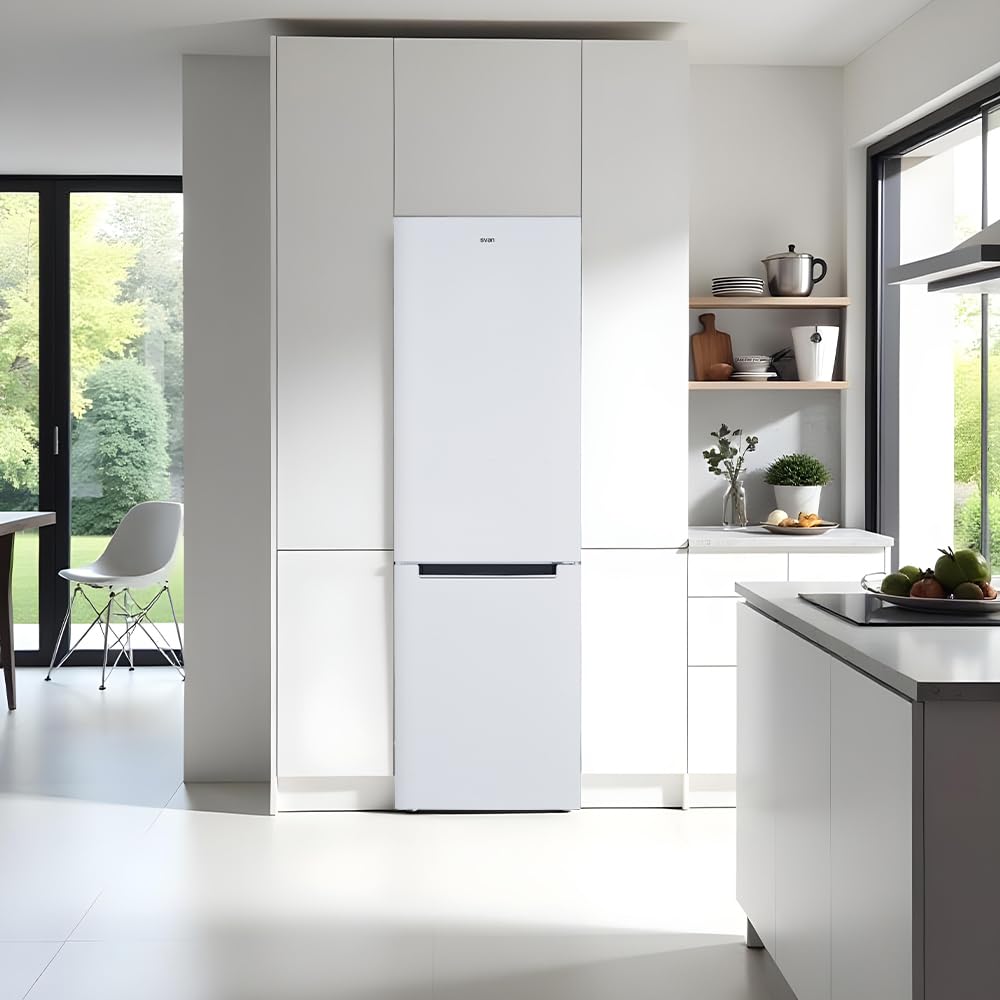 Svan Frigorífico Combi 2 Puertas Blanco SC185602ENF. Capacidad 293 Litros, No Frost, Multi AirFlow, Puerta Reversible, Bajo Nivel Sonoro, Eficiencia Energética Clase E