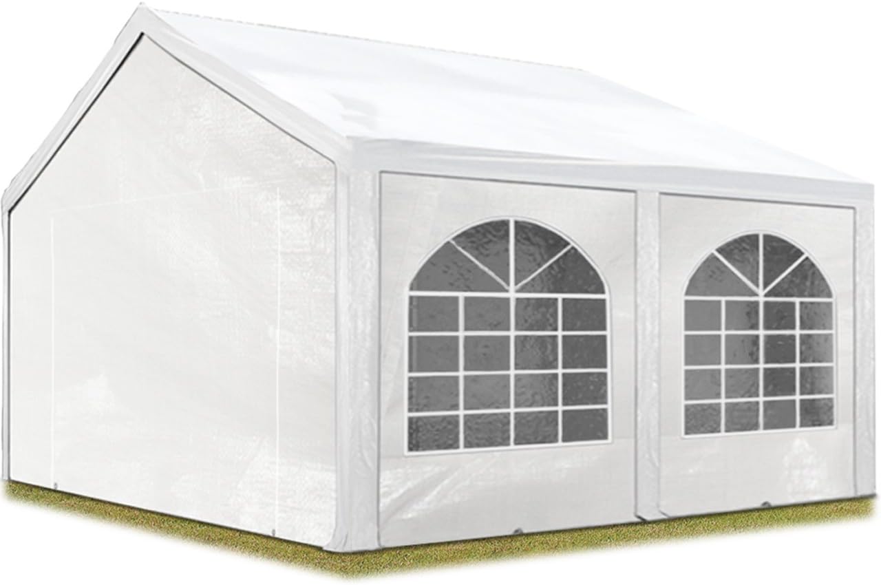 – 3x5 m Excellent Marquee with strong approx. 240g/m² PE tarpaulin, Party Tent with fully galvanised & bolted steelframe white