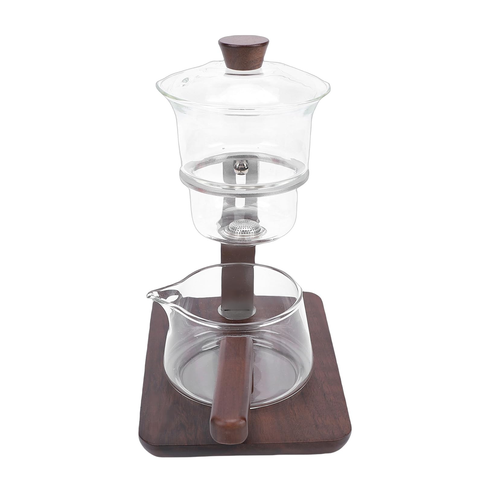 Magnetisches Glas-Teekannen-Set, Klare Wassertrennung, Fairness-Becher, Tassendeckel für Teeliebhaber, Hochwertiges Borosilikatglas, 17,5 X 12,9 X 22,1 Cm